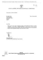 [Letter from Norman BS Jack to Mike Clarke in regards to demurrage charges in port]