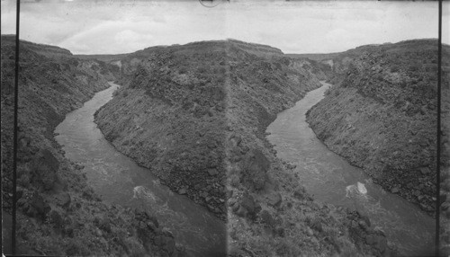 The Rio Grande River near Taos, n. Mexico where the river flows through a solid granite bed