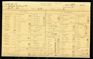 WPA household census for 510 W F ST, Los Angeles County