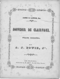 Souvenir de Clairvaux : polka mazurka / by A. J. Bowie, Jr