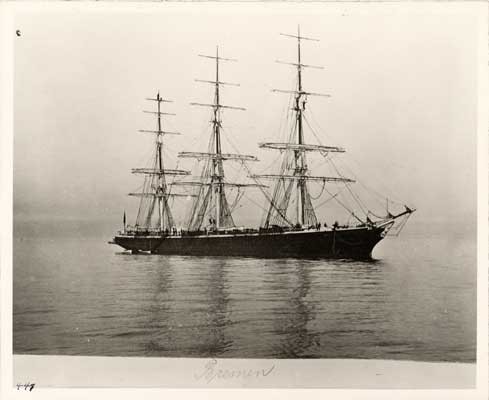 [Sailing ship "Bremen"]