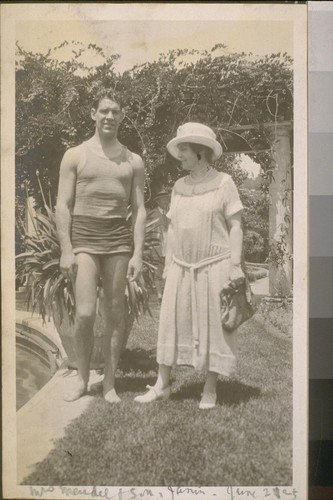 Mrs. Meudel [?] and son, Janin - June 21, '25 [1925]