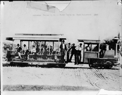 Cahuenga Valley R. R., First train to East Hollywood