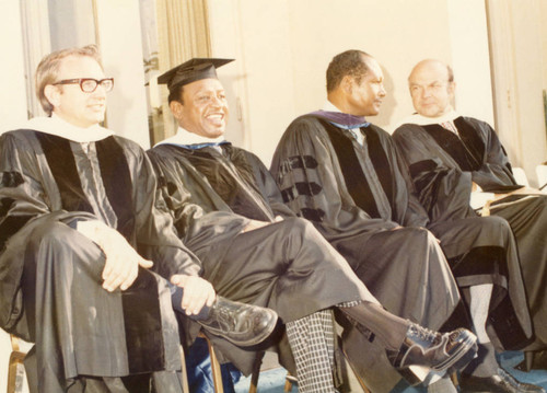 L to R: Dr. Wilburn, Lionel Hampton, Mayor Tom Bradley, Dr. M. Norvel Young (Color)