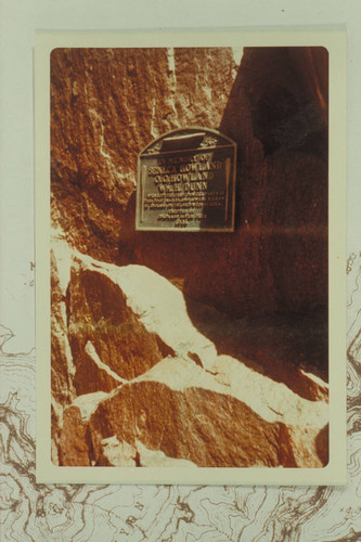 The 1934 plaque as it is replaced at Separation Rapid