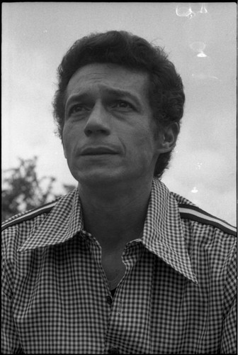 Roberto D'Aubuisson looks into the distance, San Salvador, 1982