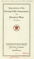 Description of the Group Life Insurance and Pension Plan. The Texas Company and Subsidiaries (Texaco), 1951
