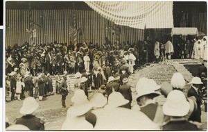 Stand of the Imperial couple at the coronation, Adis Abeba, Ethiopia, 1930