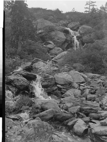 "Waterfall" above Smith Lake, near Gray Eagle Lodge, Calif