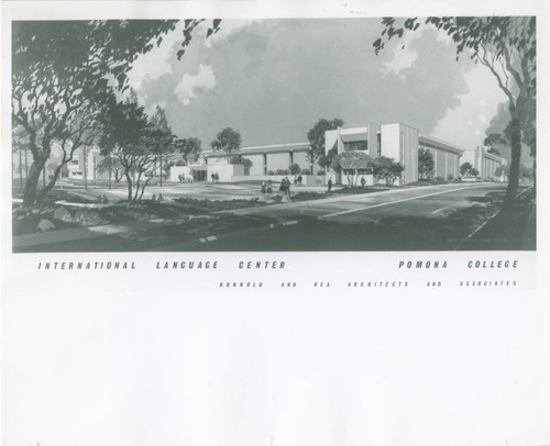 A sketch of Oldenborg Center, Pomona College