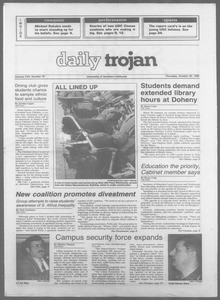 Daily Trojan, Vol. 107, No. 32, October 20, 1988