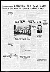 Daily Trojan, Vol. 49, No. 21, October 22, 1957