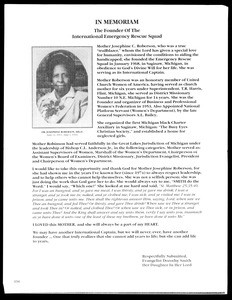 Obituary, Josephine C. Roberson, 1994