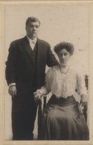 Wedding photo of Louis Solari and Celia (Tomasini) Solari. November 1909