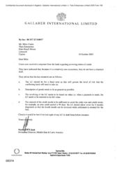 [Letter from Norman BS Jack to Mike Clarke in regards to letters of credit from the bank]