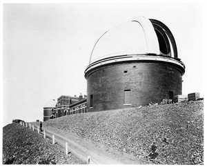 Exterior view of the Lick Observatory on Mount Hamilton, Santa Clara, California