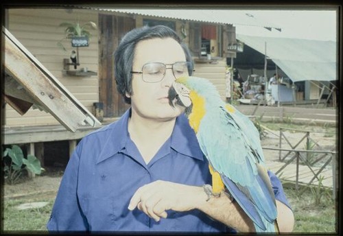 Jim Jones with bird