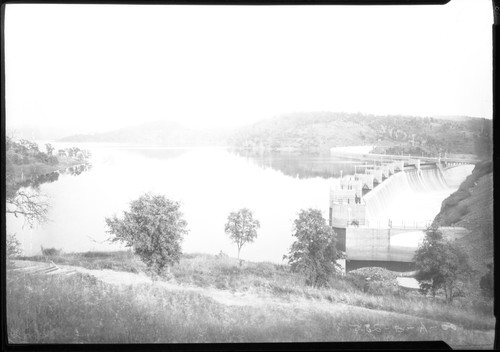 Don Pedro Dam, Spillway, and Reservoir. View No. 1