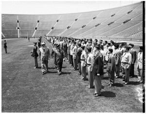 University of Southern California air ROTC inspection, 1951
