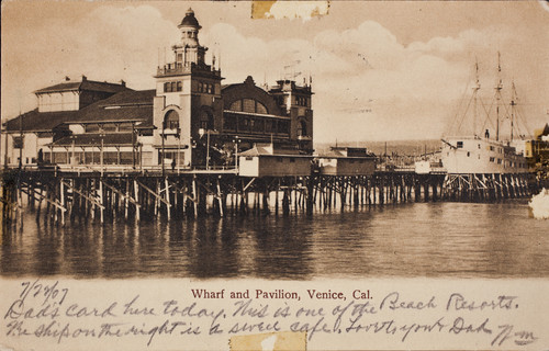 Wharf and pavilion, Venice, Cal