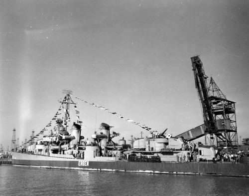 USS Erben at Navy Day celebration, 1945