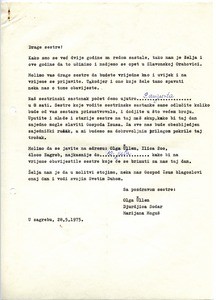 Invitation to the annual women's meeting and letter, 1975