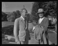 Upton Sinclair and wife Mary Craig, Santa Barbara, 1935