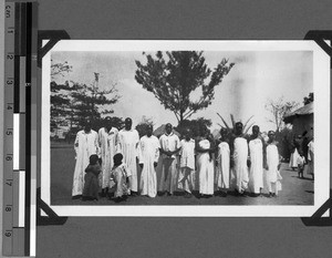 Candidates for baptism, Sikonge, Unyamwezi, Tanzania, 1933