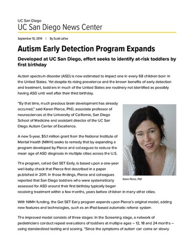 Autism Early Detection Program Expands