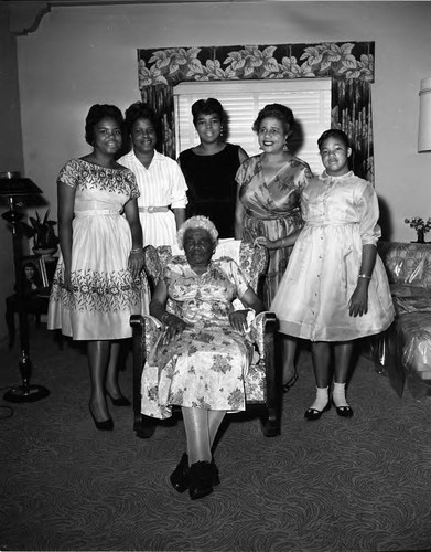 Mrs. Grace Sevier 4-generations, Los Angeles, 1961