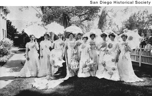 The Queen and her Court for the 1901 Coronado Carnival