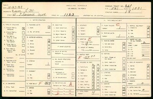 WPA household census for 1123 WEST FLORENCE AVE, Los Angeles County
