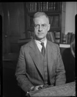 Maj. Donald H. Connolly, C.W.A. director of Los Angeles County, circa February 1934