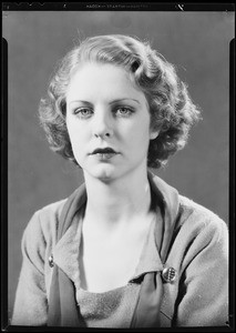 Portrait, Annie Nagel, 'Model' for our film, Southern California, 1932