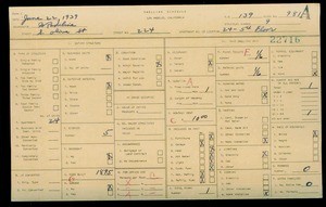 WPA household census for 224 S OLIVE STREET, Los Angeles