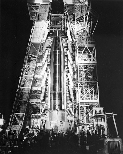 Atlas 3C, on Pad-------missile in image is numbered 3C