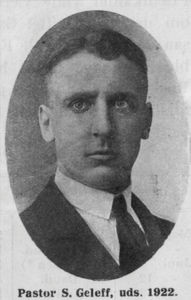 Pastor S. Geleff, priest in Jabrud, sent out in 1922