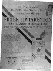 Filter Tip Tareyton with the Activated Charcoal Filter