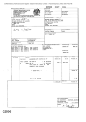 [Invoice from Gallaher International Limited to Modern Freight Company LLC for Dorchester Int Light]