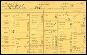 WPA household census for 505 EAST 15TH STREET, Los Angeles