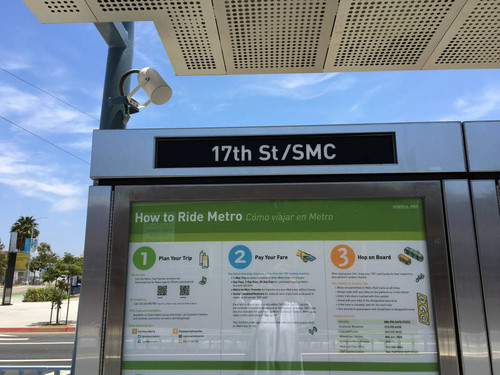 How to Ride Metro' sign at 17th St/SMC station, June 6, 2016