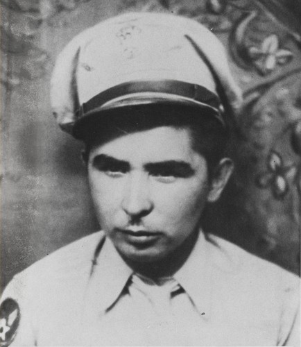 Vernon Tumamait, son of Cecilio and María Basilisa Tumamait, when he served in the Army Medical Corps at Kelly Field, San Antonio, Texas : 1942