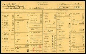 WPA household census for 1216 EAST 16TH STREET, Los Angeles
