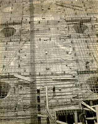 [Construction in progress at the Western Pipe and Steel Company]