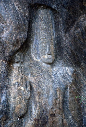 Sculpted rock: Figure of Vajrapāni: God Sakra