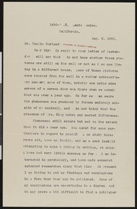 Robert M. Humphreys, letter, 1936-08-05, to Hamlin Garland