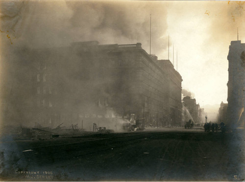 Fourth and Market Streets, San Francisco Earthquake and Fire, 1906 [photograph]