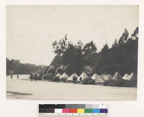 [Tents of refugee camp, Golden Gate Park.]