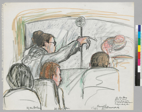 [recto]: 11/12/71 Jury Bus, DA Peter Chang, Defense Attorney Jackson