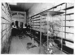 Shoe Store owned by Mr. E. C. Walk in Sebastopol, 1910